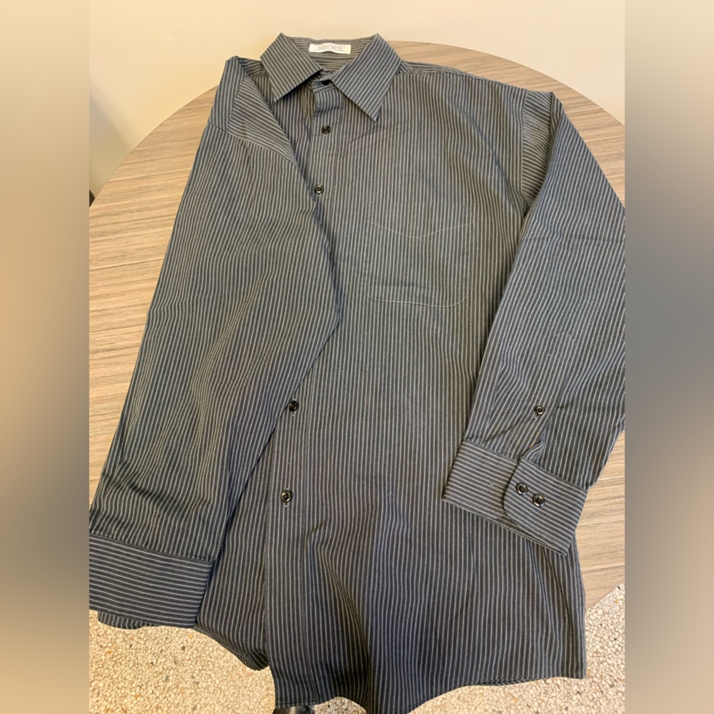 Joseph & Feiss grey striped dress shirt
